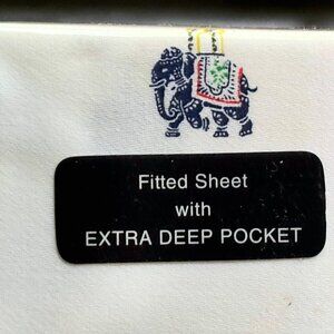 KENSIE Home QUEEN Size Cotton ELEPHANTS Sheet Set - India Elephant